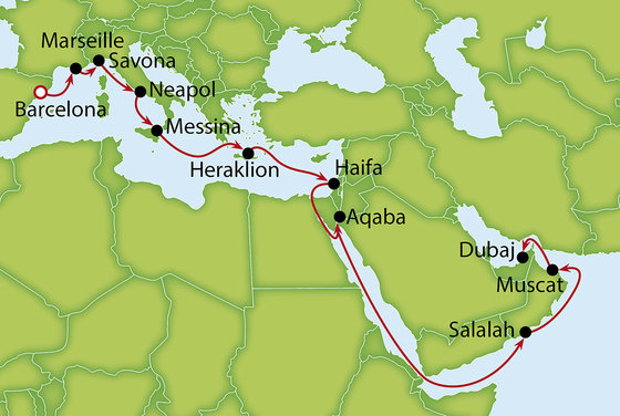 Z Barcelony přes Suezský průplav až do exotické Dubaje na palubě zbrusu nové Costa Firenze