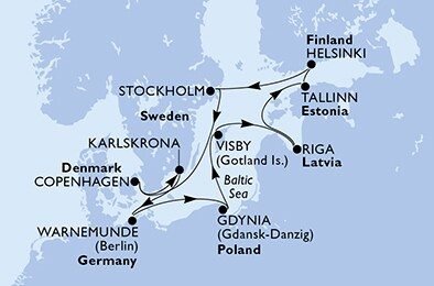 Okruh Baltským mořem na lodi MSC Poesia