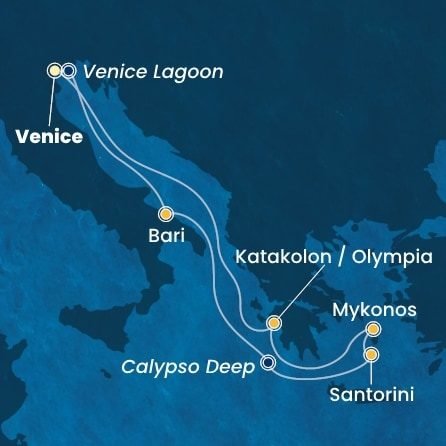 Přes Jadran do Řecka na Costa Deliziosa