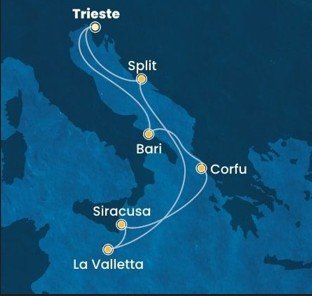 Po Jaderském moři na Maltu a zpět na Costa Deliziosa
