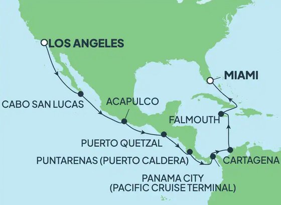 Z LA přes Panamský průplav na Norwegian Bliss