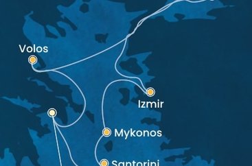 Řecko, Turecko z Pirea na lodi Costa Fortuna