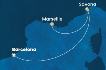Španělsko, Itálie, Francie z Barcelony na lodi Costa Fascinosa