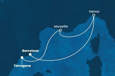 Španělsko, Itálie, Francie z Barcelony na lodi Costa Fascinosa