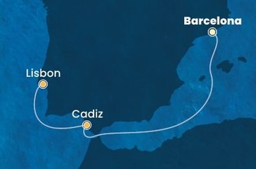 Španělsko, Portugalsko z Barcelony na lodi Costa Favolosa
