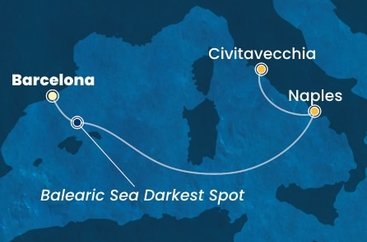 Španělsko, Itálie z Barcelony na lodi Costa Toscana