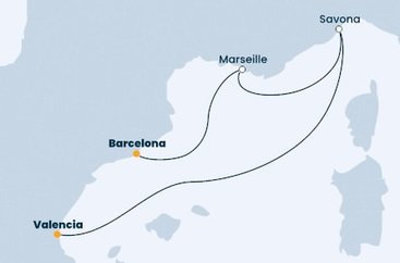Španělsko, Francie, Itálie z Barcelony na lodi Costa Diadema