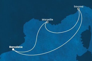 Španělsko, Itálie, Francie z Barcelony na lodi Costa Fascinosa