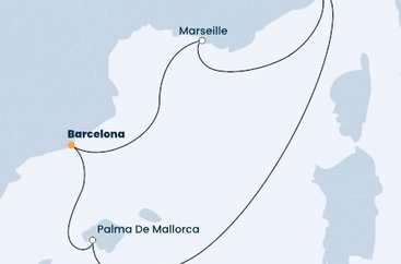 Španělsko, Francie, Itálie z Barcelony na lodi Costa Fascinosa