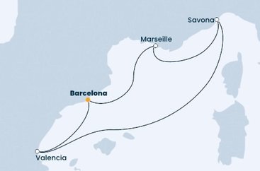 Španělsko, Francie, Itálie z Barcelony na lodi Costa Pacifica