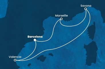Španělsko, Francie, Itálie z Barcelony na lodi Costa Fascinosa