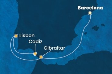 Španělsko, Velká Británie, Portugalsko z Barcelony na lodi Costa Pacifica