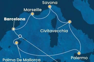 Španělsko, Itálie, Francie z Barcelony na lodi Costa Smeralda Španělsko, Itálie, Francie z Barcelony na lodi Costa Smeralda