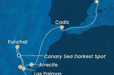 Španělsko, Madeira z Barcelony na lodi Costa Pacifica