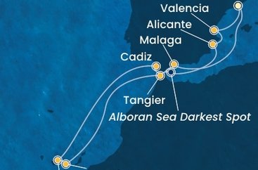 Španělsko, Tenerife, Gran Canaria, Maroko,  z Barcelony na lodi Costa Toscana