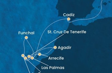Španělsko, Maroko, Portugalsko z Barcelony na lodi Costa Fortuna
