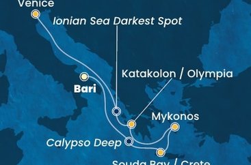 Itálie, Řecko z Bari na lodi Costa Deliziosa