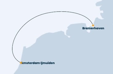 Německo, Nizozemsko z Bremerhavenu na lodi Costa Favolosa