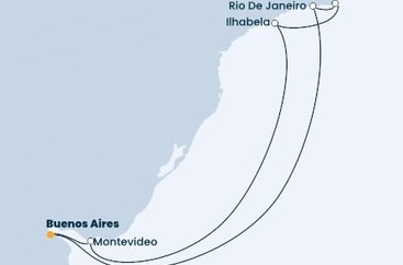Argentina, Brazílie, Uruguay z Buenos Aires na lodi Costa Fortuna