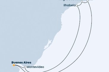 Argentina, Brazílie, Uruguay z Buenos Aires na lodi Costa Fortuna