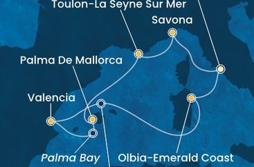 Itálie, Francie, Španělsko z Civitavecchia na lodi Costa Pacifica