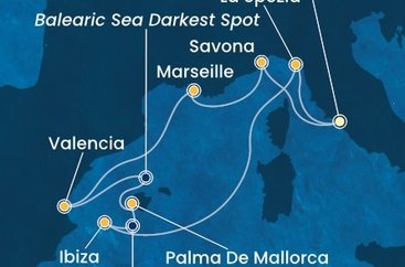 Itálie, Francie, Španělsko z Civitavecchia na lodi Costa Pacifica