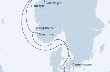 Dánsko, Norsko, Německo z Kodaně na lodi Costa Diadema