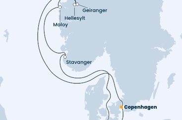 Dánsko, Norsko, Německo z Kodaně na lodi Costa Firenze
