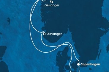 Dánsko, Norsko, Německo z Kodaně na lodi Costa Diadema