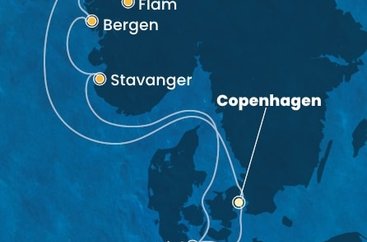 Dánsko, Norsko, Německo z Kodaně na lodi Costa Diadema