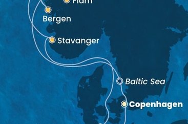 Dánsko, Norsko, Německo z Kodaně na lodi Costa Diadema