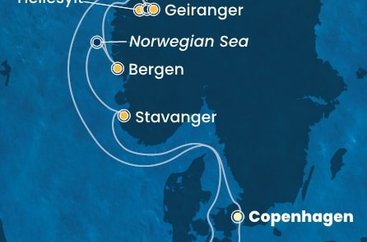 Dánsko, Norsko, Německo z Kodaně na lodi Costa Diadema