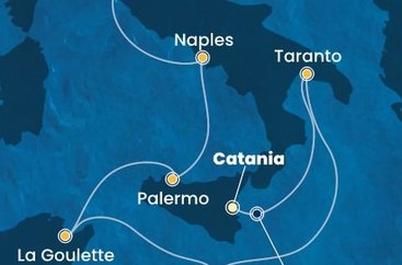 Itálie, Malta, Tunisko z Katánie na lodi Costa Fascinosa