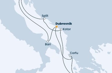 Chorvatsko, Itálie, Černá Hora, Řecko z Dubrovníku na lodi Costa Deliziosa