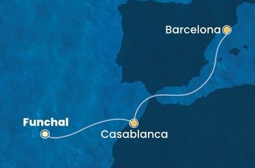 Portugalsko, Maroko, Španělsko z Funchalu na lodi Costa Fortuna