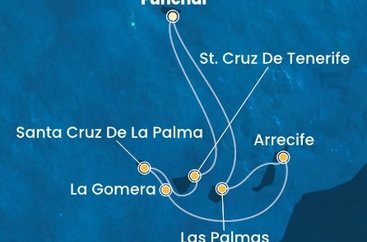 Portugalsko, Španělsko z Funchalu na lodi Costa Fortuna