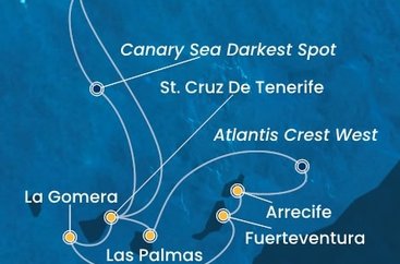 Portugalsko, , Španělsko z Funchalu na lodi Costa Fortuna