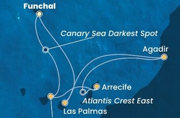 Madeira, Španělsko, Maroko z Funchalu na lodi Costa Fortuna
