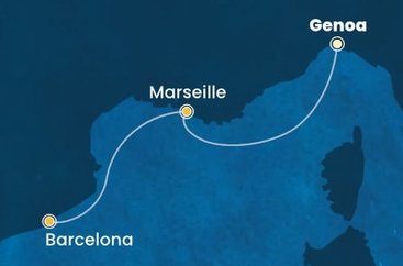 Itálie, Francie, Španělsko z Janova na lodi Costa Toscana