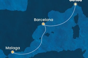 Itálie, Španělsko z Janova na lodi Costa Favolosa