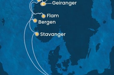 Německo, Norsko z Hamburku na lodi Costa Favolosa
