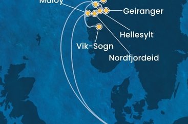 Německo, Norsko z Hamburku na lodi Costa Favolosa