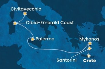 Řecko, Itálie z Heraklionu na lodi Costa Pacifica