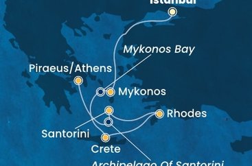 Turecko, Řecko z Istanbulu na lodi Costa Fortuna