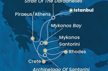 Turecko, Řecko z Istanbulu na lodi Costa Fortuna