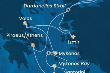 Turecko, Řecko z Istanbulu na lodi Costa Fortuna