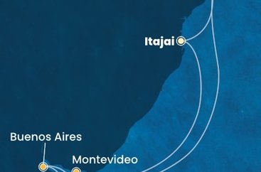 Brazílie, Argentina, Uruguay na lodi Costa Diadema