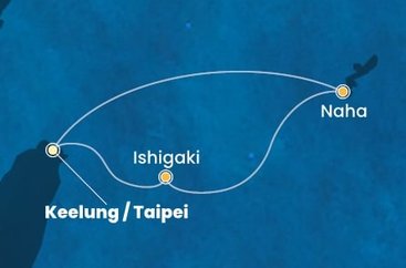 Tchaj-wan, Japonsko z Keelungu (Taipeje) na lodi Costa Serena