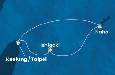 Tchaj-wan, Japonsko z Keelungu (Taipeje) na lodi Costa Serena