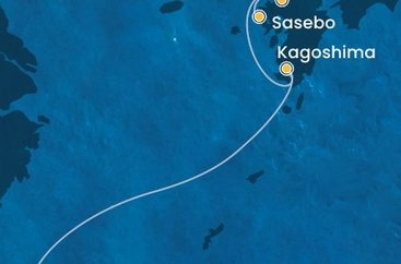 Tchaj-wan, Japonsko z Keelungu (Taipeje) na lodi Costa Serena